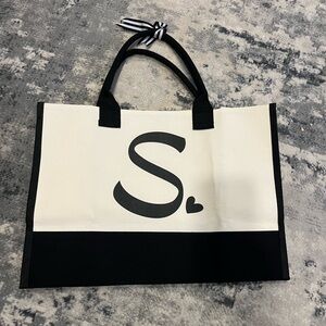 Stylish Black and White Tote Bag